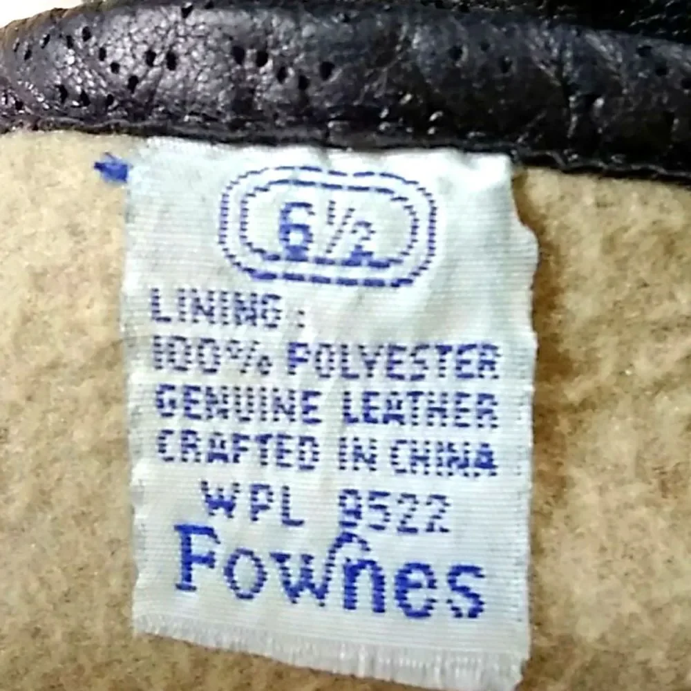 Fownes VTG Gloves Lining Genuine Leather Size 6,5